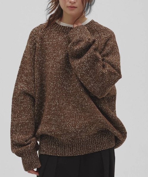 TODAYFUL(トゥデイフル)の「【TODAYFUL/トゥデイフル】Raglan Knit Pullover/ラグランニットプルオーバー(ニット/セーター・レディース・ブラック/ブラウン・FREE)」の1枚目の写真