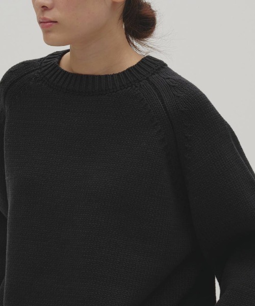 TODAYFUL(トゥデイフル)の「【TODAYFUL/トゥデイフル】Raglan Knit Pullover/ラグランニットプルオーバー(ニット/セーター・レディース・ブラック/ブラウン・FREE)」の14枚目の写真
