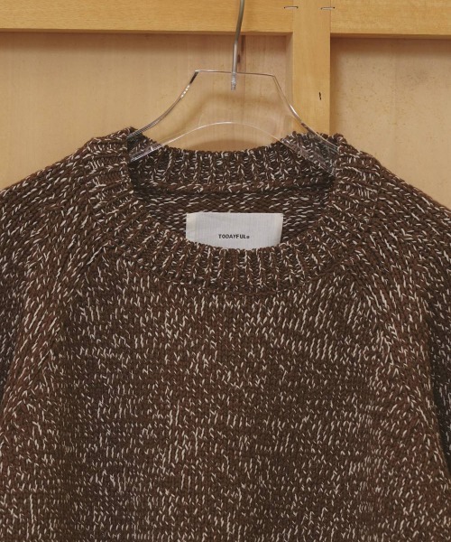 TODAYFUL(トゥデイフル)の「【TODAYFUL/トゥデイフル】Raglan Knit Pullover/ラグランニットプルオーバー(ニット/セーター・レディース・ブラック/ブラウン・FREE)」の12枚目の写真
