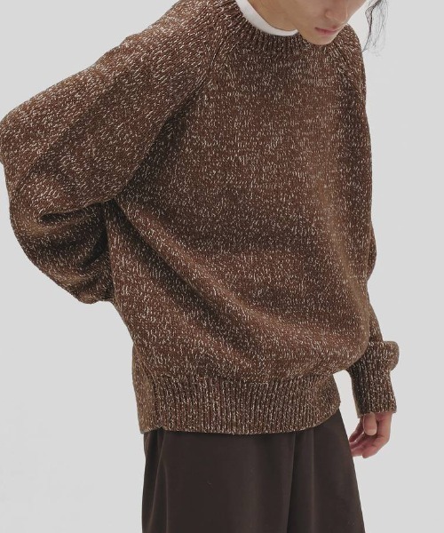 TODAYFUL(トゥデイフル)の「【TODAYFUL/トゥデイフル】Raglan Knit Pullover/ラグランニットプルオーバー(ニット/セーター・レディース・ブラック/ブラウン・FREE)」の5枚目の写真