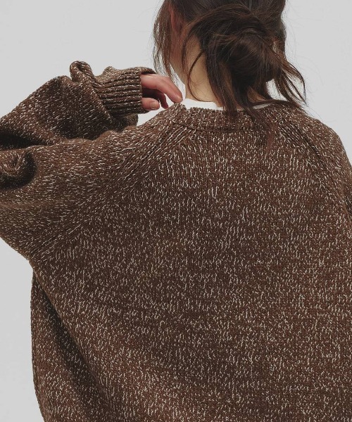 TODAYFUL(トゥデイフル)の「【TODAYFUL/トゥデイフル】Raglan Knit Pullover/ラグランニットプルオーバー(ニット/セーター・レディース・ブラック/ブラウン・FREE)」の8枚目の写真