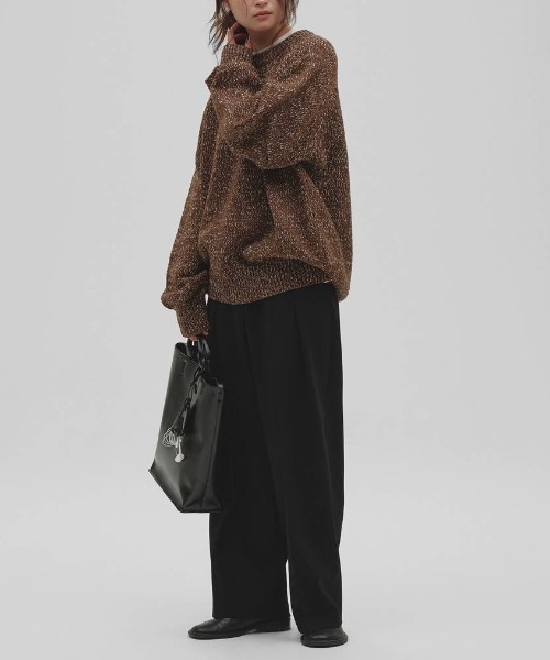 TODAYFUL(トゥデイフル)の「【TODAYFUL/トゥデイフル】Raglan Knit Pullover/ラグランニットプルオーバー(ニット/セーター・レディース・ブラック/ブラウン・FREE)」の3枚目の写真