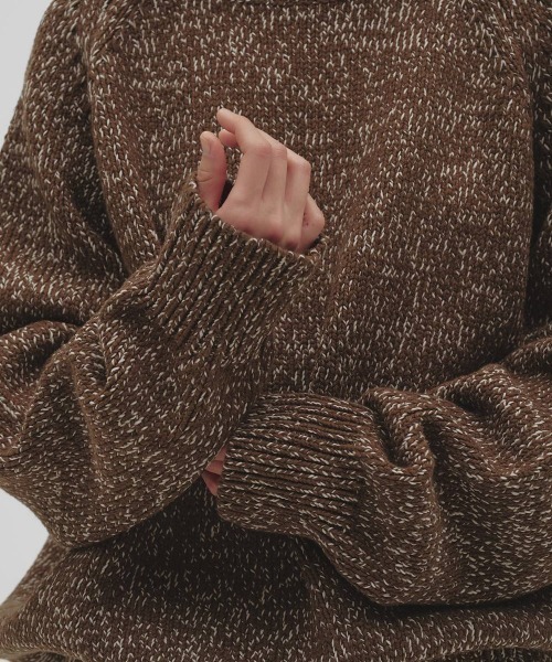 TODAYFUL(トゥデイフル)の「【TODAYFUL/トゥデイフル】Raglan Knit Pullover/ラグランニットプルオーバー(ニット/セーター・レディース・ブラック/ブラウン・FREE)」の6枚目の写真
