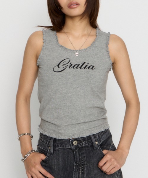 LAGUA GEM（ラグアジェム）の「FRILL PRINT タンクトップ（タンク