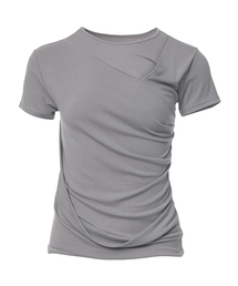 FLAREUP | Asymmetrical Draped T-Shirt (FL-147_Gray)(Tシャツ/カットソー)