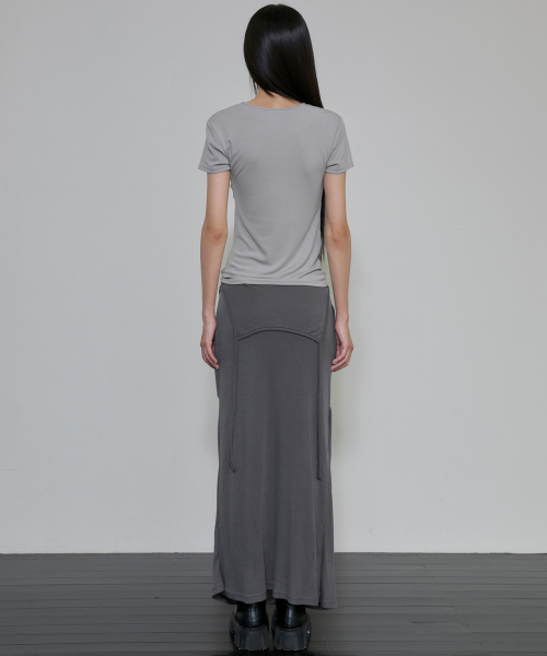 FLAREUP（フレアアップ）の「Asymmetrical Draped T-Shirt (FL-147_Gray)（Tシャツ/カットソー・レディース・ライトグレー・OS）」の10枚目の写真