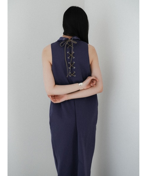 Katrin TOKYO(カトリーントーキョー)の「lace-up cocoon onepiece(ワンピース・レディース・ブラック/パープル系・FREE/XS)」の2枚目の写真