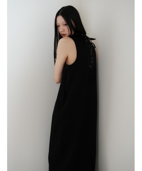 Katrin TOKYO(カトリーントーキョー)の「lace-up cocoon onepiece(ワンピース・レディース・ブラック/パープル系・FREE/XS)」の19枚目の写真
