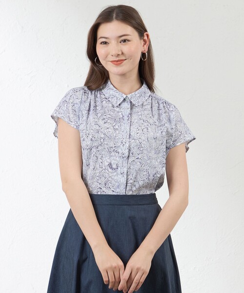 極美品 アマカ AMACA Rainbow シフォンブラウス ボウタイ リバティ AMACA｜アマカのシャツ/ブラウス通販 - ZOZOTOWN