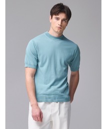 【専用・定価23,100円】AOURE 半袖ニット ニットTシャツ ブルー AOURE｜アウール（メンズ）のニット/セーター（半袖）通販 - ZOZOTOWN