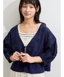 インド3D刺繍ボレロブラウス