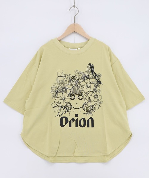 ScoLar(スカラー)の「462006:orion×ScoLar フラワーカーニバル柄Tシャツ(Tシャツ/カットソー・レディース・イエロー/ブラック・L/M)」の1枚目の写真