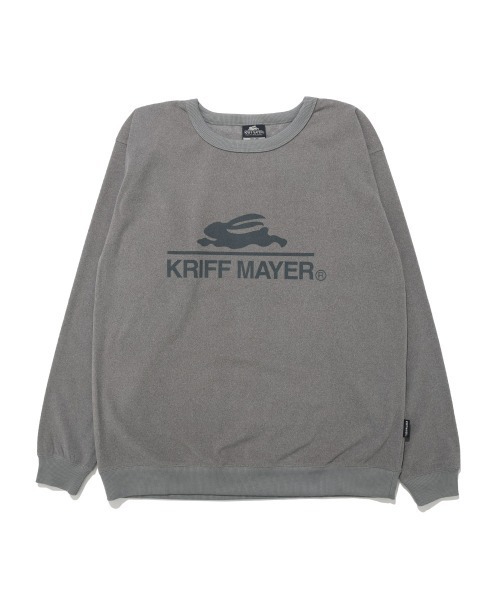 KRIFF MAYER（クリフメイヤー）の「もちのび -TOUGH & WARM-ロゴロンT（Tシャツ/カットソー・メンズ・グレー/ナチュラル/チャコール/カラフル/キャメル/ブルー・X-LARGE/MEDIUM/LARGE）」の2枚目の写真