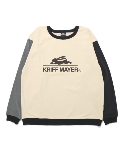 KRIFF MAYER（クリフメイヤー）の「もちのび -TOUGH & WARM-ロゴロンT（Tシャツ/カットソー・メンズ・グレー/ナチュラル/チャコール/カラフル/キャメル/ブルー・X-LARGE/MEDIUM/LARGE）」の6枚目の写真