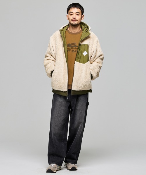 KRIFF MAYER（クリフメイヤー）の「もちのび -TOUGH & WARM-ロゴロンT（Tシャツ/カットソー・メンズ・グレー/ナチュラル/チャコール/カラフル/キャメル/ブルー・X-LARGE/MEDIUM/LARGE）」の12枚目の写真