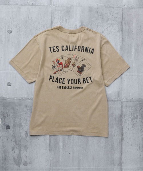 The Endless Summer(エンドレスサマー)の「【WEB / FLAG SHOP限定】TES VINTAGE VEGAS T-SHIRT / 半袖Tシャツ(Tシャツ/カットソー・メンズ・レッド/ネイビー/ブラック/ダークグリーン/ホワイト/チャコール/ベージュ・XX-LARGE/MEDIUM/X-LARGE/LARGE)」の4枚目の写真
