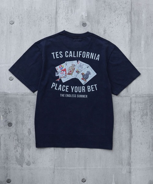 The Endless Summer(エンドレスサマー)の「【WEB / FLAG SHOP限定】TES VINTAGE VEGAS T-SHIRT / 半袖Tシャツ(Tシャツ/カットソー・メンズ・レッド/ネイビー/ブラック/ダークグリーン/ホワイト/チャコール/ベージュ・XX-LARGE/MEDIUM/X-LARGE/LARGE)」の6枚目の写真