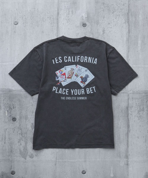 The Endless Summer(エンドレスサマー)の「【WEB / FLAG SHOP限定】TES VINTAGE VEGAS T-SHIRT / 半袖Tシャツ(Tシャツ/カットソー・メンズ・レッド/ネイビー/ブラック/ダークグリーン/ホワイト/チャコール/ベージュ・XX-LARGE/MEDIUM/X-LARGE/LARGE)」の3枚目の写真