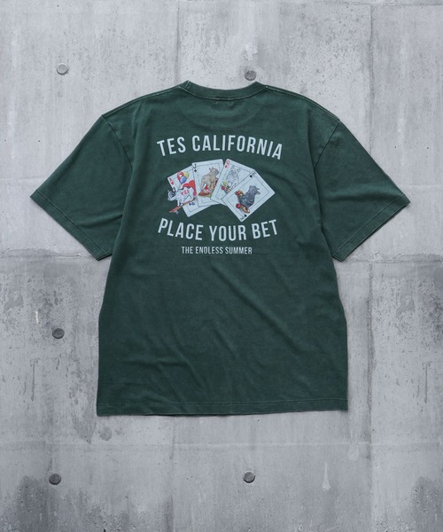 The Endless Summer(エンドレスサマー)の「【WEB / FLAG SHOP限定】TES VINTAGE VEGAS T-SHIRT / 半袖Tシャツ(Tシャツ/カットソー・メンズ・レッド/ネイビー/ブラック/ダークグリーン/ホワイト/チャコール/ベージュ・XX-LARGE/MEDIUM/X-LARGE/LARGE)」の5枚目の写真