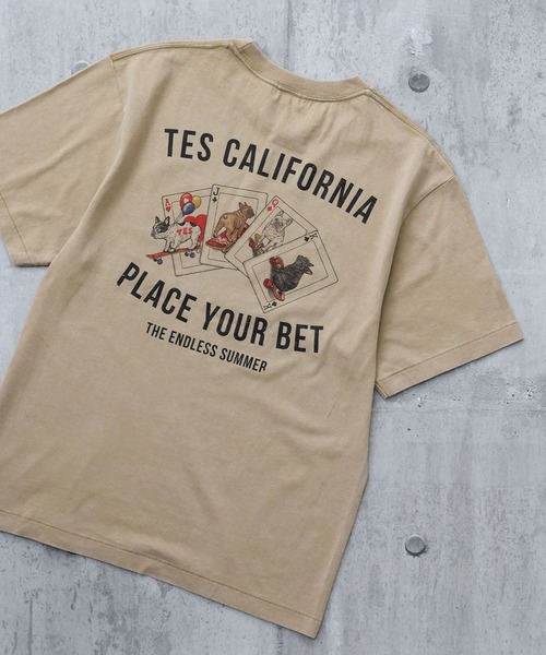 The Endless Summer(エンドレスサマー)の「【WEB / FLAG SHOP限定】TES VINTAGE VEGAS T-SHIRT / 半袖Tシャツ(Tシャツ/カットソー・メンズ・レッド/ネイビー/ブラック/ダークグリーン/ホワイト/チャコール/ベージュ・XX-LARGE/MEDIUM/X-LARGE/LARGE)」の15枚目の写真