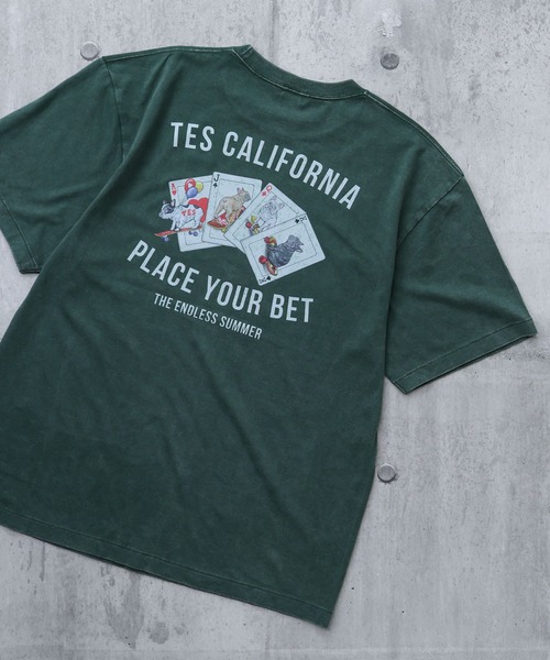 The Endless Summer(エンドレスサマー)の「【WEB / FLAG SHOP限定】TES VINTAGE VEGAS T-SHIRT / 半袖Tシャツ(Tシャツ/カットソー・メンズ・レッド/ネイビー/ブラック/ダークグリーン/ホワイト/チャコール/ベージュ・XX-LARGE/MEDIUM/X-LARGE/LARGE)」の18枚目の写真