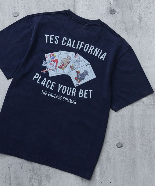 The Endless Summer(エンドレスサマー)の「【WEB / FLAG SHOP限定】TES VINTAGE VEGAS T-SHIRT / 半袖Tシャツ(Tシャツ/カットソー・メンズ・レッド/ネイビー/ブラック/ダークグリーン/ホワイト/チャコール/ベージュ・XX-LARGE/MEDIUM/X-LARGE/LARGE)」の10枚目の写真