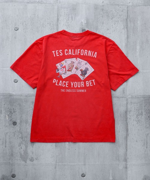 The Endless Summer(エンドレスサマー)の「【WEB / FLAG SHOP限定】TES VINTAGE VEGAS T-SHIRT / 半袖Tシャツ(Tシャツ/カットソー・メンズ・レッド/ネイビー/ブラック/ダークグリーン/ホワイト/チャコール/ベージュ・XX-LARGE/MEDIUM/X-LARGE/LARGE)」の12枚目の写真
