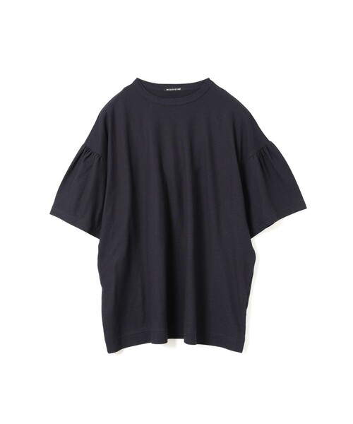 mizuiroind(ミズイロインド)の「mizuiro ind ギャザースリーブワイドTシャツ(Tシャツ/カットソー・レディース・オフホワイト/ベージュ/チャコールグレー/ネイビー/ブラック・FREE)」の5枚目の写真