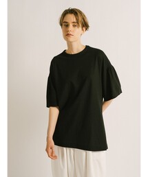mizuiro ind ギャザースリーブワイドTシャツ