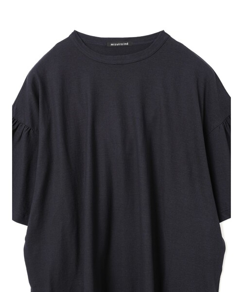 mizuiroind(ミズイロインド)の「mizuiro ind ギャザースリーブワイドTシャツ(Tシャツ/カットソー・レディース・オフホワイト/ベージュ/チャコールグレー/ネイビー/ブラック・FREE)」の19枚目の写真