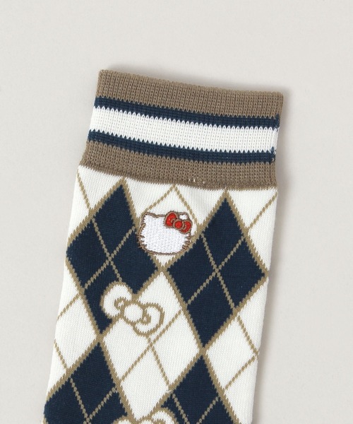 sanrio(サンリオ)の「【ハローキティ】刺繍アーガイルソックス(ソックス/靴下・レディース・オリーブ/ピンク・FREE)」の18枚目の写真