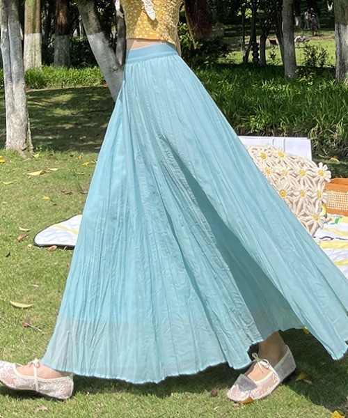 AMAJI(アマジ)の「リネン混 ギャザー アシンメトリー フレアスカート(スカート・レディース・ホワイト/ベージュ/ブラウン/ライトブルー・SMALL/MEDIUM/LARGE/X-LARGE)」の5枚目の写真