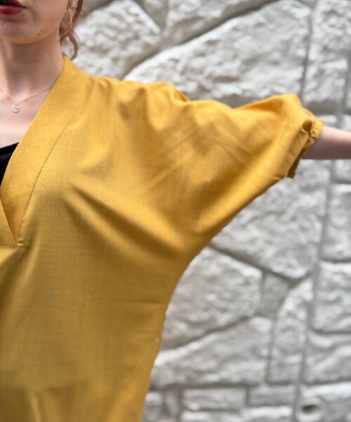 DESIGNWORKS(デザインワークス)の「【一部店舗限定】袖ボリュームリラックスワンピース(ワンピース・レディース・イエロー/ブラック/ベージュ・フリー)」の19枚目の写真