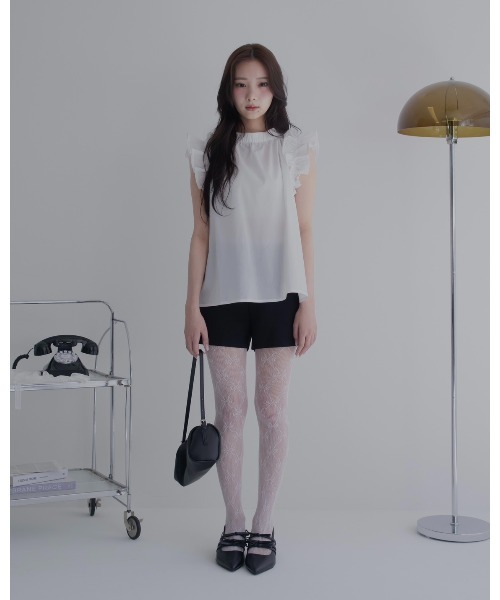JUMELLE(ジュメロ)の「ブロードフリルブラウス(シャツ/ブラウス・レディース・ブルー/ホワイト・MEDIUM)」の13枚目の写真