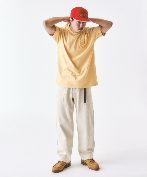 417 EDIFICE（フォーワンセブンエディフィス）の「Gramicci / グラミチ RUNNING MAN TEE（Tシャツ/カットソー・メンズ・ホワイト/オレンジ・LARGE/X-LARGE/MEDIUM）」の5枚目の写真