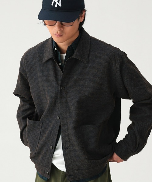 BEAMS（ビームス）の「ブークレ ツイード シャツ（シャツ/ブラウス・メンズ・ダークブラウン/ブラック・SMALL/MEDIUM/LARGE/X-LARGE）」の2枚目の写真