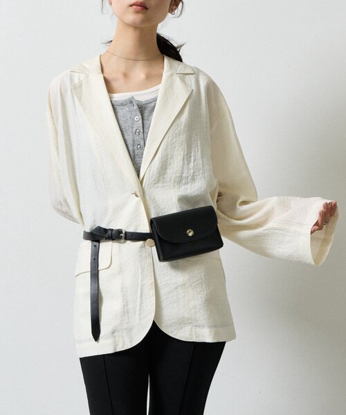 COLONY 2139（コロニートゥーワンスリーナイン）の「シアーテーラードジャケット（シャツ/ブラウス・レディース・ブラック/アイボリー・FREE）」の10枚目の写真