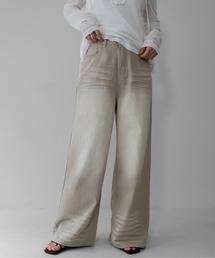 【on:nue】[3色展開/2サイズ展開]ヴィンテージウォッシュルーズデニムパンツ/26-27 AW COLLECTION