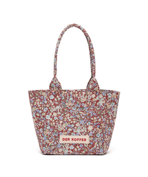 SHOPPER VINTAGE [FLOWER-BROWN]-MINI