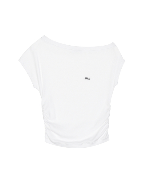 NICK&NICOLE(ニックアンドニコール)の「OFF SHOULDER BOAT NECK TOP_IVORY(Tシャツ/カットソー・レディース・その他・FREE)」の4枚目の写真