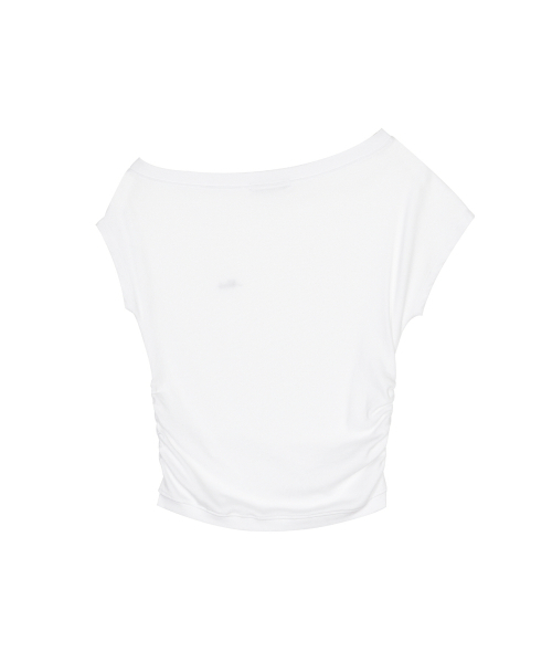 NICK&NICOLE(ニックアンドニコール)の「OFF SHOULDER BOAT NECK TOP_IVORY(Tシャツ/カットソー・レディース・その他・FREE)」の5枚目の写真