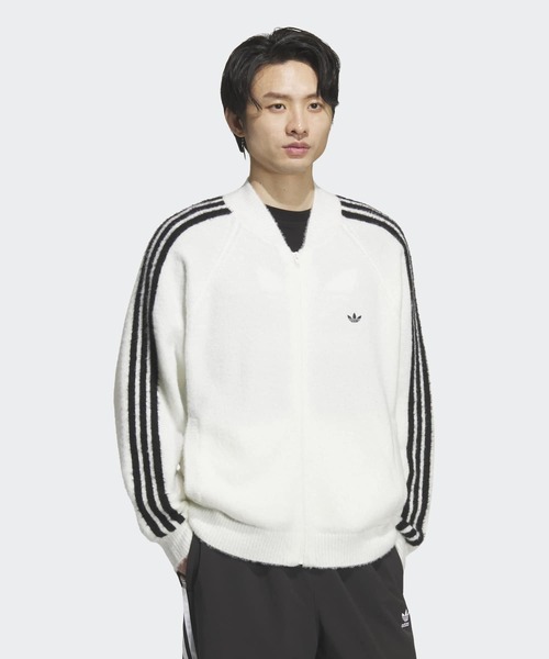adidas(アディダス)の「KNIT SST / トラックトップ ニット / トラックジャケット / ジャージ / アディダスオリジナルス adidas Originals(ジャージ・メンズ・ホワイト・XX-LARGE/XX-SMALL/3XL/LARGE/MEDIUM/SMALL/X-LARGE/X-SMALL)」の3枚目の写真