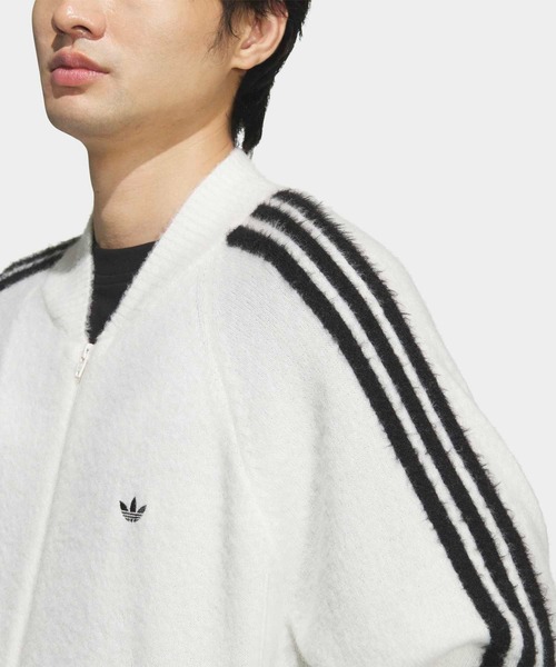 adidas(アディダス)の「KNIT SST / トラックトップ ニット / トラックジャケット / ジャージ / アディダスオリジナルス adidas Originals(ジャージ・メンズ・ホワイト・XX-LARGE/XX-SMALL/3XL/LARGE/MEDIUM/SMALL/X-LARGE/X-SMALL)」の5枚目の写真