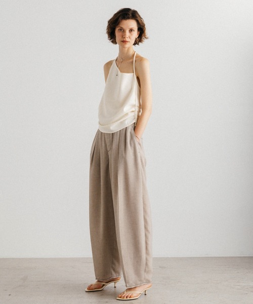 CREDONA(クレドナ)の「SHEER PANTS/シアーパンツ(その他パンツ・レディース・グレー/ベージュ・1/0)」の9枚目の写真