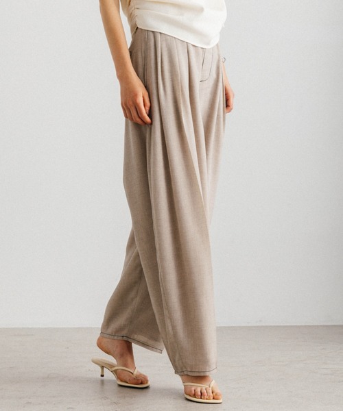 CREDONA(クレドナ)の「SHEER PANTS/シアーパンツ(その他パンツ・レディース・グレー/ベージュ・1/0)」の14枚目の写真