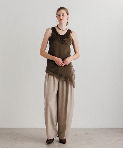 CREDONA(クレドナ)の「SHEER PANTS/シアーパンツ(その他パンツ・レディース・グレー/ベージュ・1/0)」の3枚目の写真