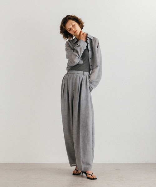 CREDONA(クレドナ)の「SHEER PANTS/シアーパンツ(その他パンツ・レディース・グレー/ベージュ・1/0)」の16枚目の写真
