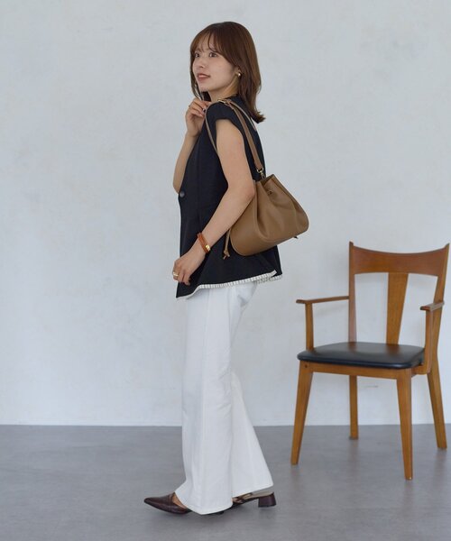 Thevon(ゼボン)の「【Mayu企画】マロンギャザーBAG(トートバッグ・レディース・ブラウン・FREE)」の6枚目の写真