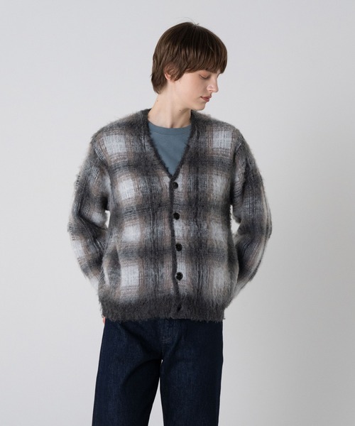PENDLETON(ペンドルトン)の「モヘア混シャギーチェックカーディガン(カーディガン/ボレロ・メンズ・カーキ/ブラウン/レッド/グレー系その他・X-SMALL/SMALL/MEDIUM/LARGE)」の2枚目の写真