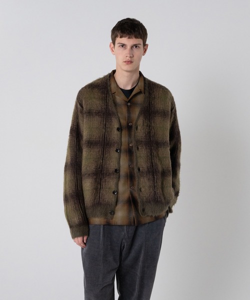 PENDLETON(ペンドルトン)の「モヘア混シャギーチェックカーディガン(カーディガン/ボレロ・メンズ・カーキ/ブラウン/レッド/グレー系その他・X-SMALL/SMALL/MEDIUM/LARGE)」の3枚目の写真